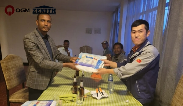 Dây chuyền sản xuất máy tạo khối QGM QT6 mới được hoàn thành ở Nekemte để tái thiết sau chiến tranh.