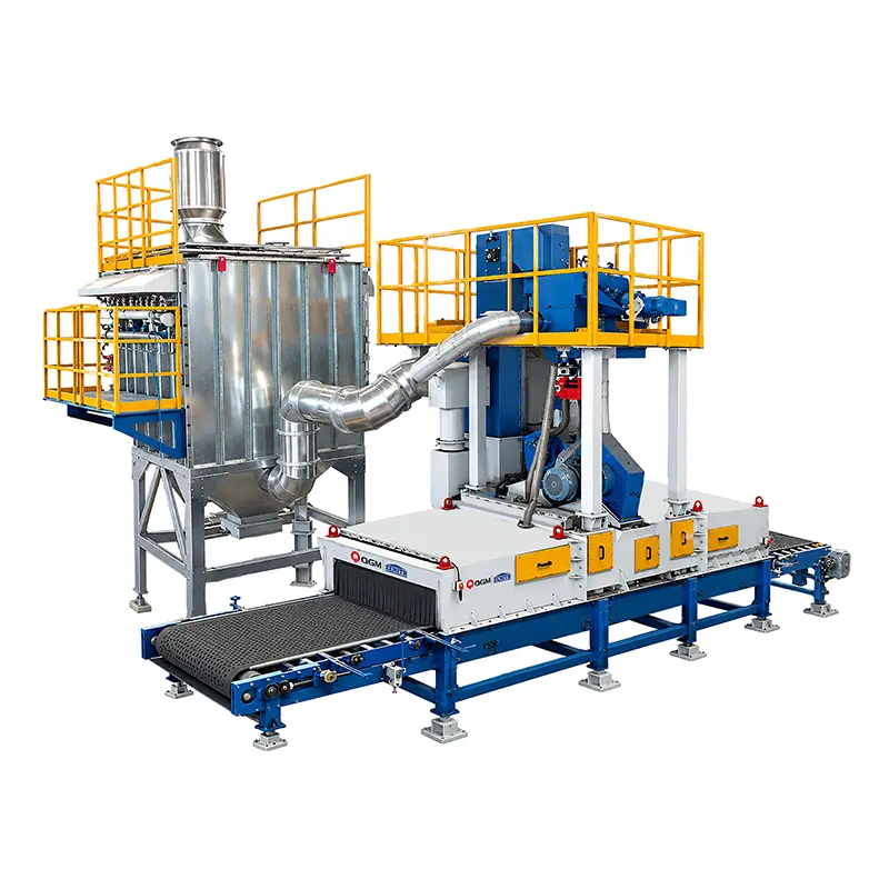 Máy phun bi để hoàn thiện khối bê tông trang trí